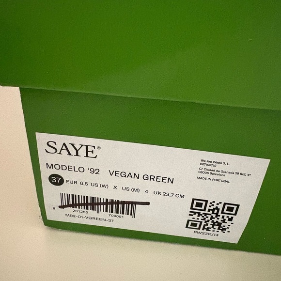 NWT SAYE Modelo 92 Vegan Sneakers Size 37 Women’s - Picture 8 of 15